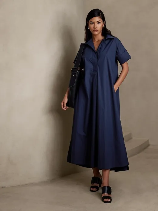 Rhyah Poplin Maxi Dress sold by Banana Republic