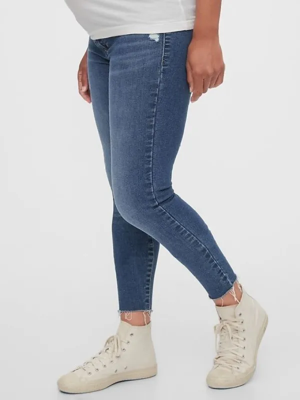 Maternity Inset Panel Favorite Jeggings With Washwell™ sold by GAP