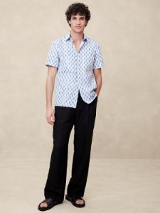 Washed Cotton Poplin Shirt sold by Banana Republic