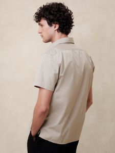 Washed Cotton Poplin Shirt sold by Banana Republic