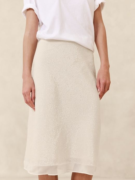 Bianca Sequin Midi Skirt sold by Banana Republic product image thumbnail 3