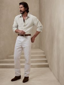 Slim Castello Linen Shirt sold by Banana Republic