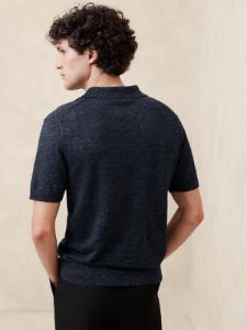 Giorgio Linen-Cotton Sweater Polo sold by Banana Republic