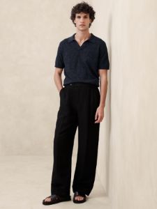 Giorgio Linen-Cotton Sweater Polo sold by Banana Republic