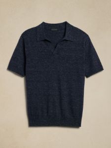 Giorgio Linen-Cotton Sweater Polo sold by Banana Republic