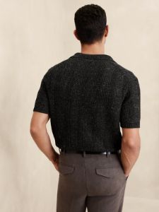 Giorgio Linen-Cotton Sweater Polo sold by Banana Republic