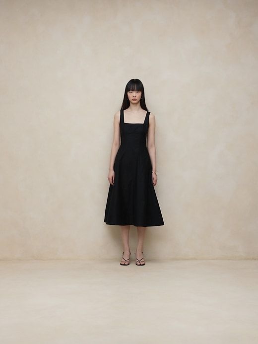 Natalia Square-Neck Midi Dress sold by Banana Republic product image thumbnail 5