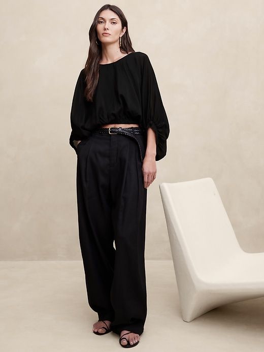 Eliana Cotton-Silk Top sold by Banana Republic