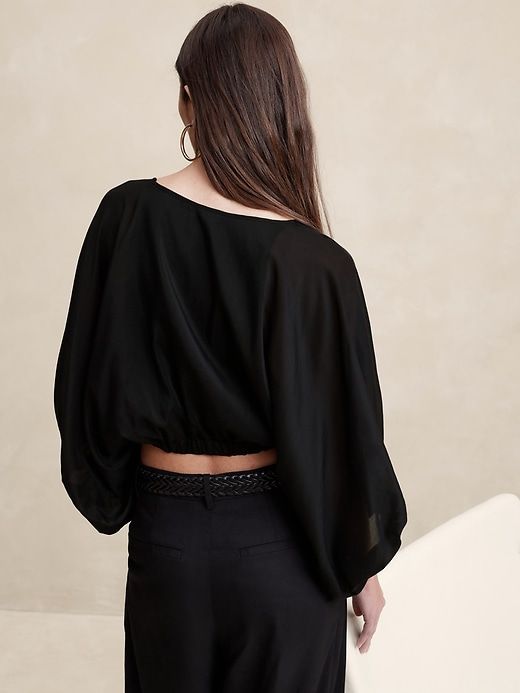 Eliana Cotton-Silk Top sold by Banana Republic product image thumbnail 2