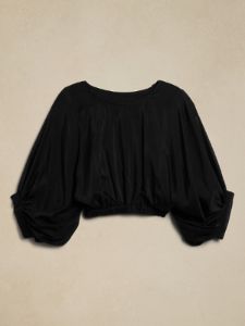 Eliana Cotton-Silk Top sold by Banana Republic
