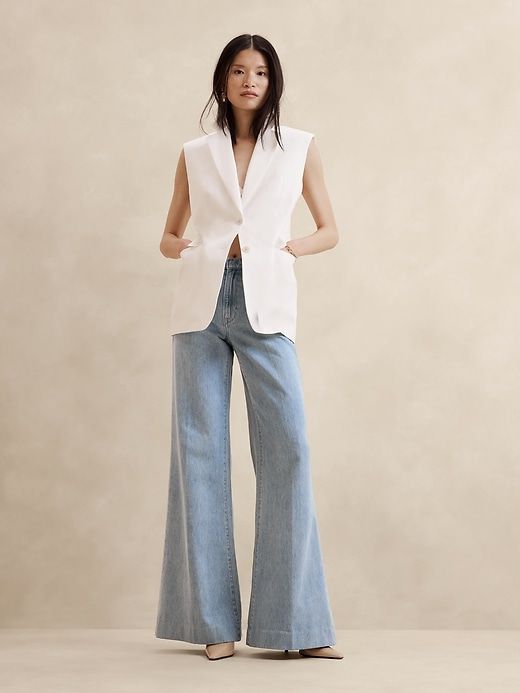The Wide-Leg Trouser Jean sold by Banana Republic