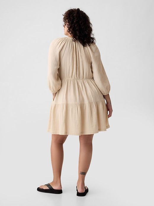 Crinkle Gauze Tiered Mini Dress sold by GAP product image thumbnail 5