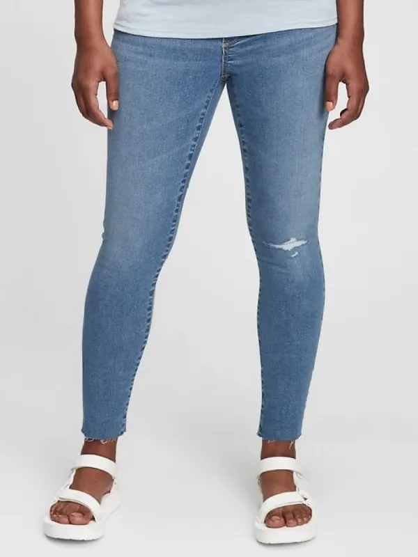 Maternity Full Panel Favorite Jeggings with Washwellâ„¢ sold by GAP