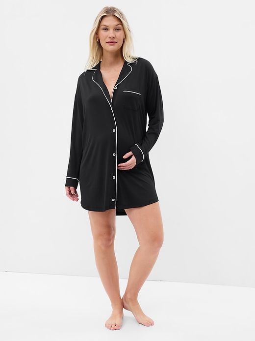 Maternity Modal PJ Shirtdress sold by GAP product image thumbnail 3