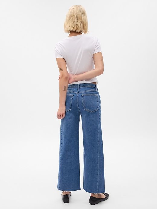 High Rise Stride Wide-Leg Ankle Jeans sold by GAP product image thumbnail 2