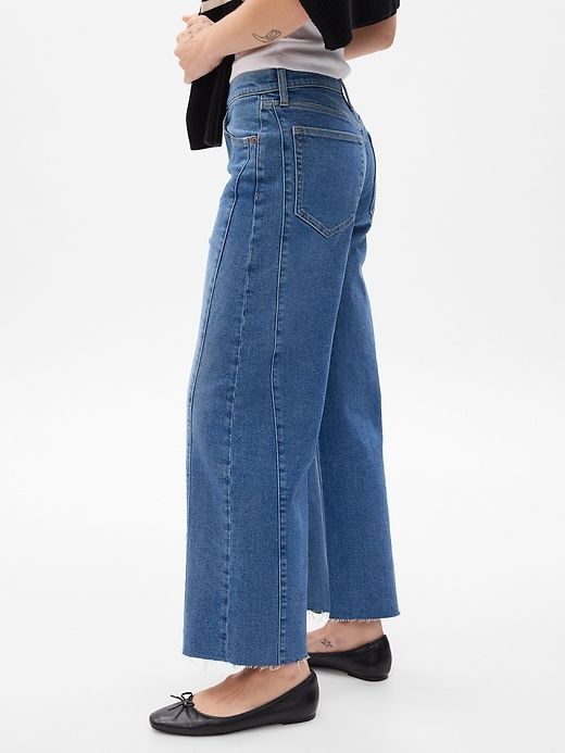 High Rise Stride Wide-Leg Ankle Jeans sold by GAP product image thumbnail 3