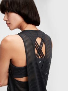 GapFit Shadow Stripe Crossback Tank Top sold by GAP