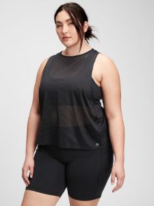 GapFit Shadow Stripe Crossback Tank Top sold by GAP