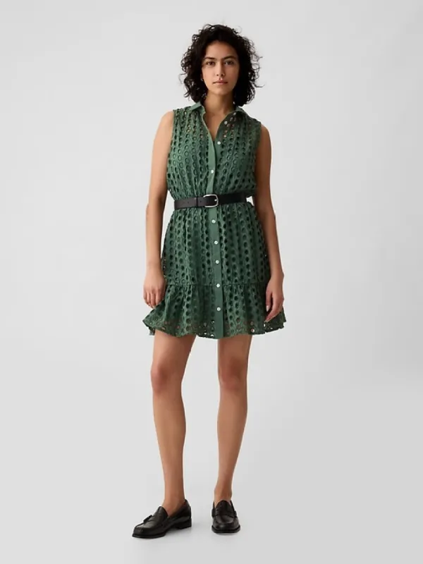 Eyelet Tiered Mini Dress sold by GAP
