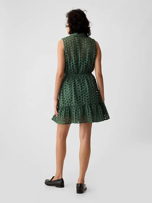 Eyelet Tiered Mini Dress sold by GAP product image thumbnail 2