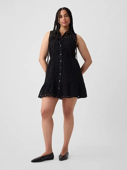 Eyelet Tiered Mini Dress sold by GAP product image thumbnail 5