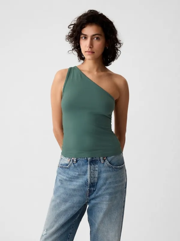 Modern One-Shoulder Cropped Tank Top sold by GAP