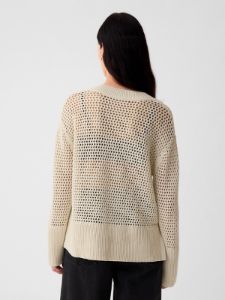 24/7 Split-Hem Crochet Sweater sold by GAP