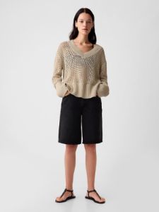 24/7 Split-Hem Crochet Sweater sold by GAP