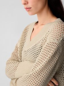 24/7 Split-Hem Crochet Sweater sold by GAP