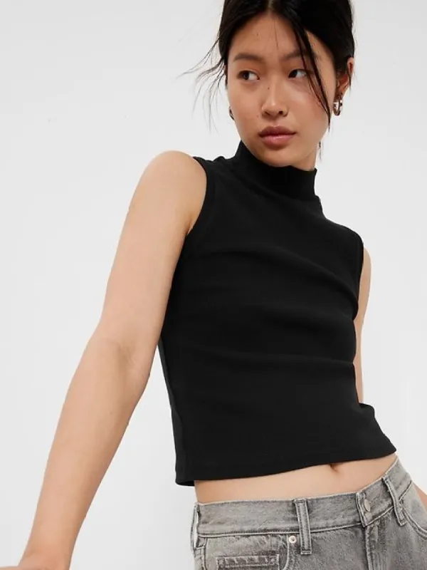 Mockneck Rib T-Shirt sold by GAP