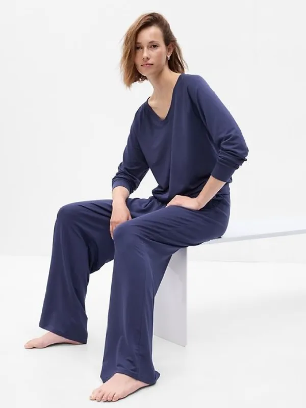 Wide-Leg Pleated PJ Pants sold by GAP