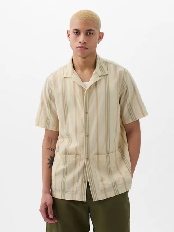 Linen-Cotton Resort Shirt sold by GAP