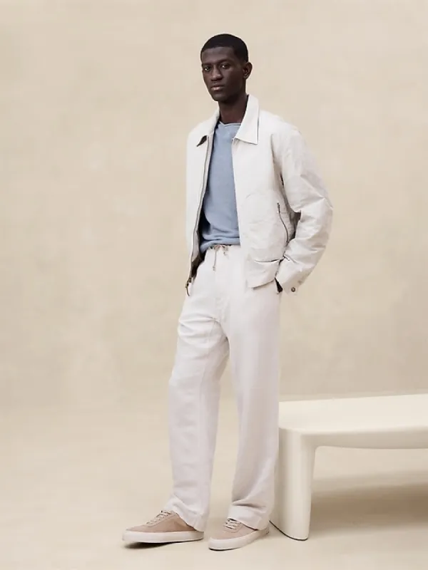 Linen Crew-Neck Sweater sold by Banana Republic