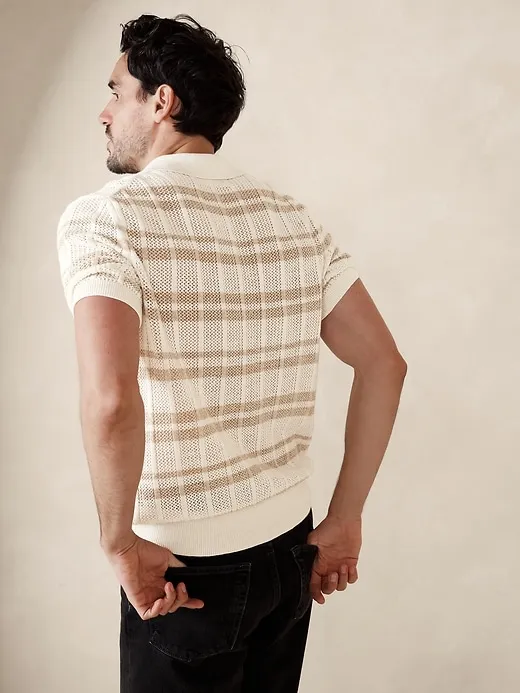 Linen-Cotton Sweater Polo sold by Banana Republic product image thumbnail 2