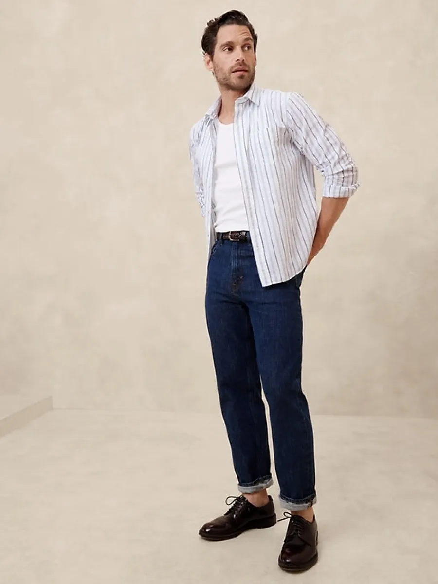 Washed Cotton Poplin Shirt sold by Banana Republic