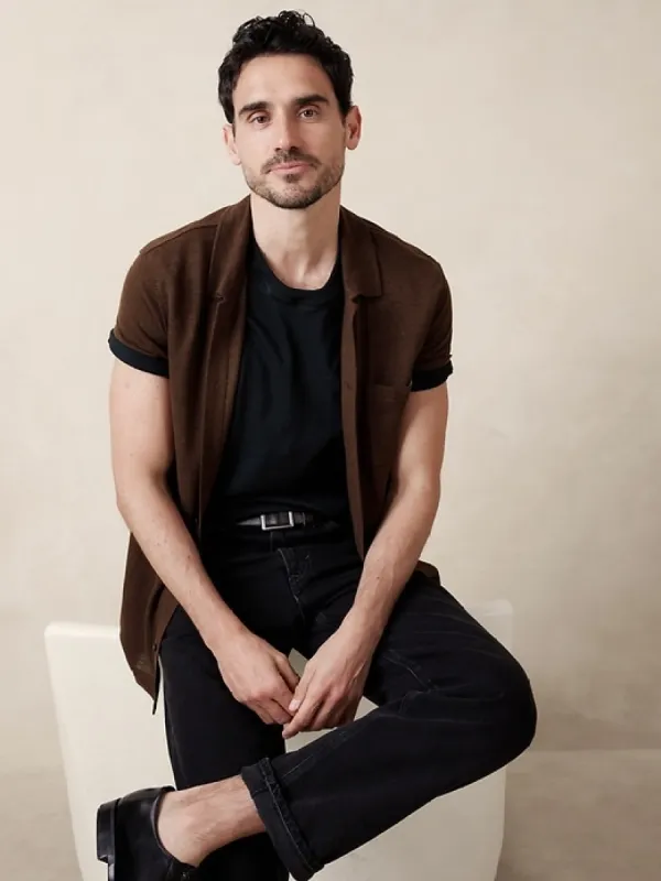 Linen Pique Resort Shirt sold by Banana Republic