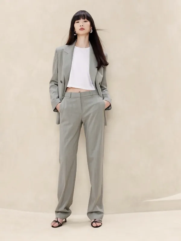 Siena Straight Italian Wool Pant sold by Banana Republic