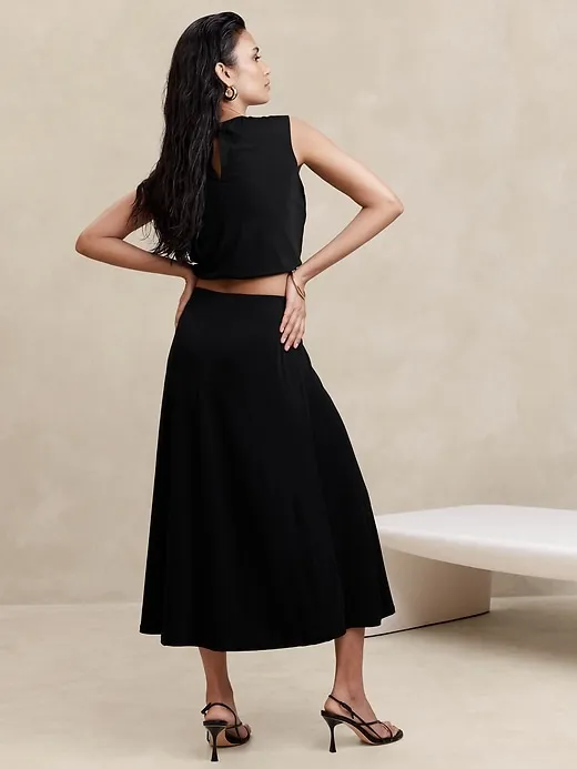 Crepe Knit Midi Skirt sold by Banana Republic product image thumbnail 3