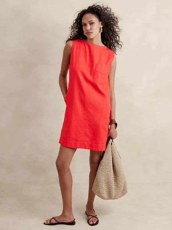 Hemp-Cotton Shift Dress sold by Banana Republic