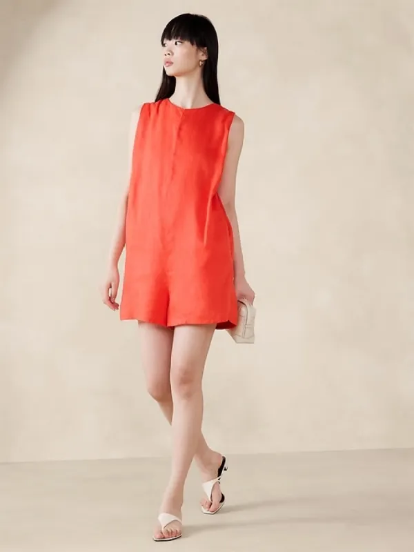Pinnacles Linen Romper sold by Banana Republic