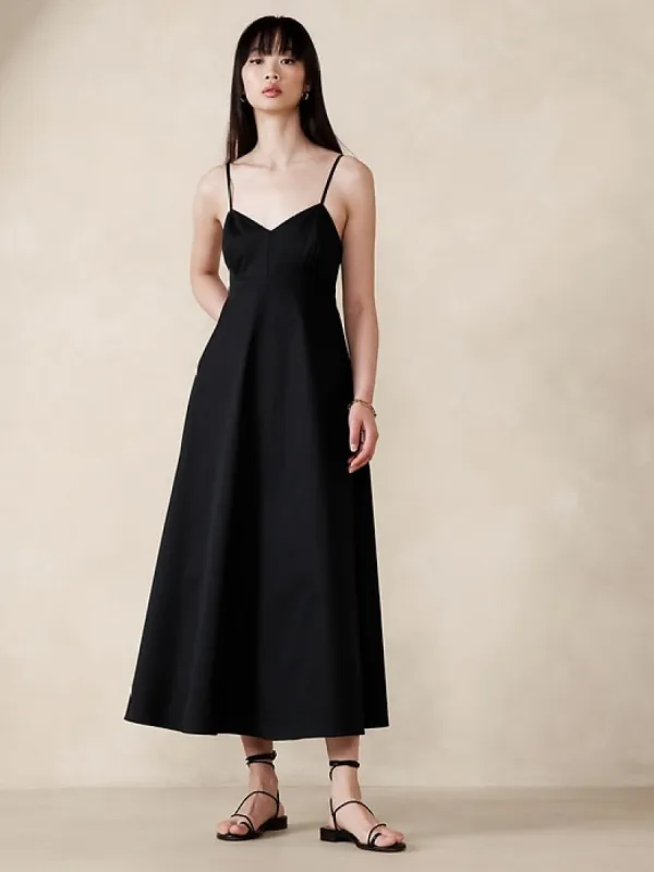 Poplin Cut-Out Maxi Dress sold by Banana Republic