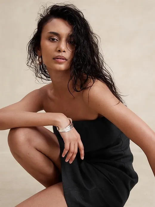 Strapless Linen Mini Dress sold by Banana Republic product image thumbnail 4