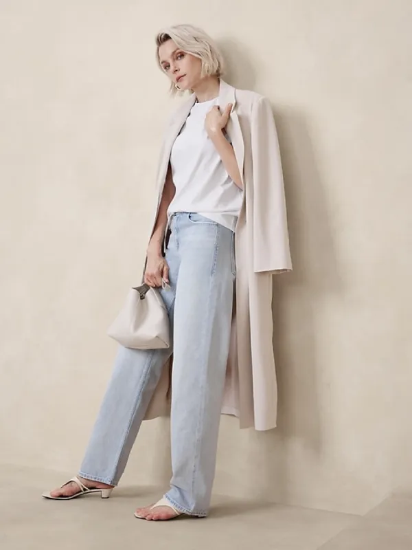 Heavy Cotton Roll-Cuff T-Shirt sold by Banana Republic