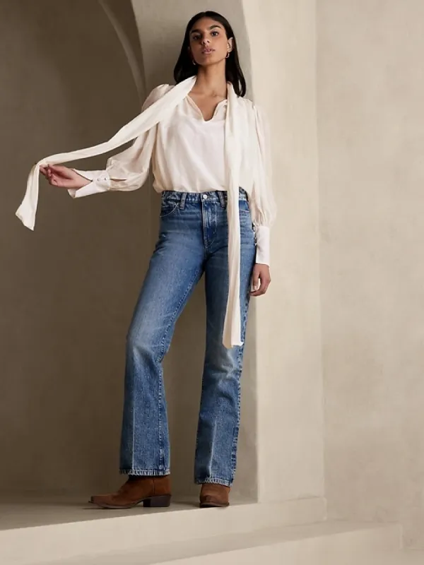 Harper Cotton-Silk Top sold by Banana Republic