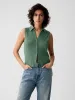 Modern Rib Cropped Polo Shirt sold by GAP