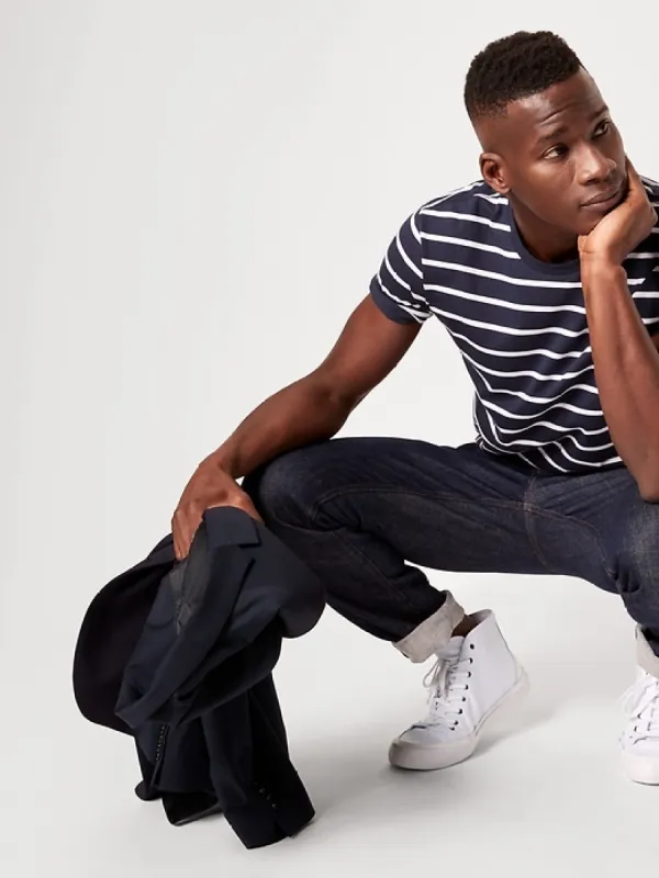 Stripe Crew-Neck T-Shirt sold by Banana Republic