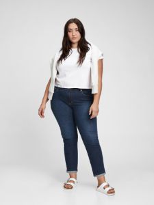 Mid Rise Girlfriend Jeans with Washwell sold by GAP