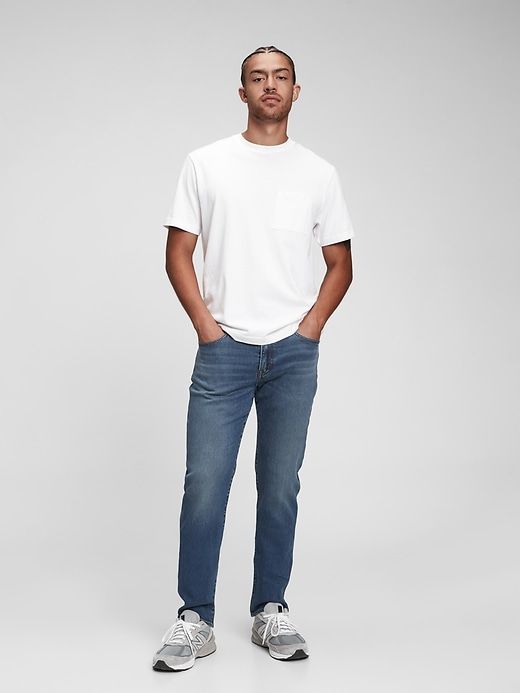 Soft Flex Straight Jeans with Washwell sold by GAP product image thumbnail 3
