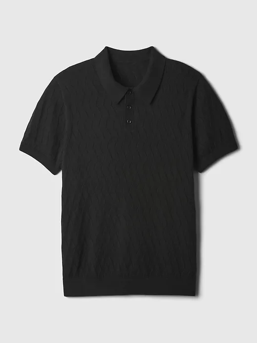 Textured Polo Sweater sold by GAP product image thumbnail 4