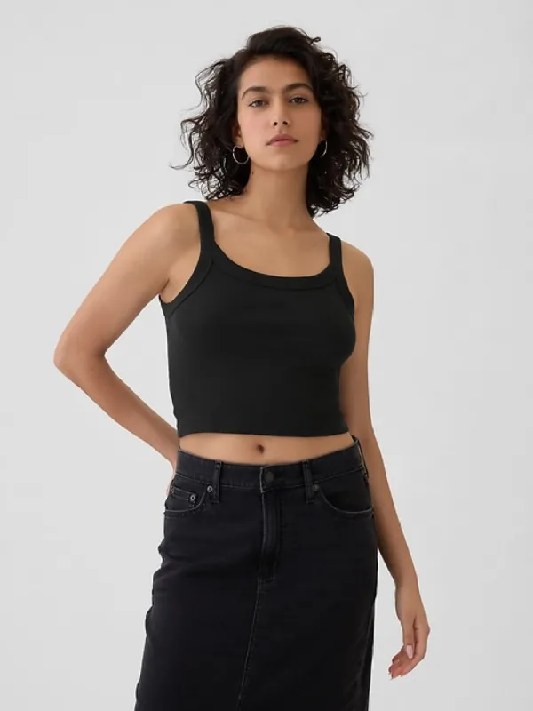 Modern Rib Cropped Tank Top sold by GAP